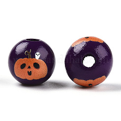 Halloween-Thema Holz europäische Perlen&nbsp;WOOD-N016-04C