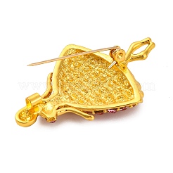 Брошь в виде танцующей девушки из сплава роза со стразами JEWB-Q045-04G-01