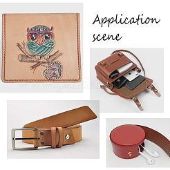 Закаленное стекло ручной работы инструмент для нанесения покрытия из кожи с шлифовкой кожей круглая плоская палочка растительного дубления TOOL-PH0016-71