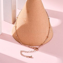 Латунные спутниковые цепи браслеты для женщин&nbsp;BJEW-G735-19RG