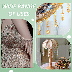 1 ярд стеклянной бисерной ленты с кисточками&nbsp;OCOR-BC0007-52A