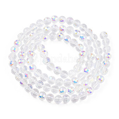 Прозрачные стеклянные бусины гальваническим пряди&nbsp;EGLA-TAC0006-05D