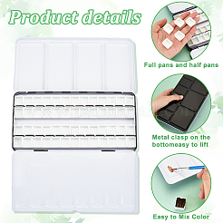 Гладить пустые емкости для акварели AJEW-WH0270-188A