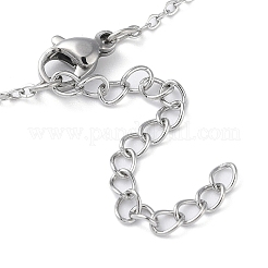 Bracelet chaîne en acier inoxydable 304 avec perles rondelles en émail&nbsp;BJEW-G683-02P