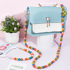 2 шт. 2 круглых пластиковых ремешка для кошелька с бусинами AJEW-PH0018-22