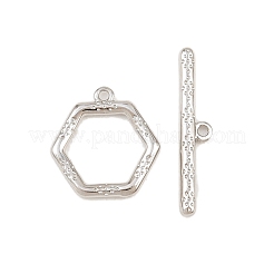 Шестигранные латунные застежки-тоглы&nbsp;KK-G548-40P