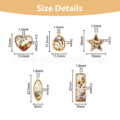 Кулоны с эмалью из латуни&nbsp;KK-DC0003-02