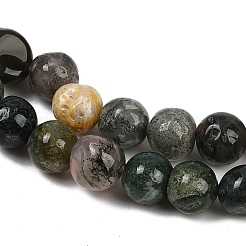 Природные моховой агат бисер нитей G-Q060-E10