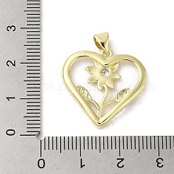 Gestell Messing micro ebnen Zirkonia Anhänger&nbsp;KK-C052-01G