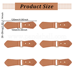 6 комплект пряжек из искусственной кожи с пришивными фиксаторами&nbsp;FIND-FG0001-83