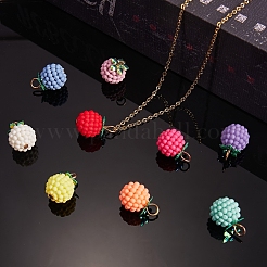 90 шт. 9 цвета прорезиненные подвески из абс-пластика KY-SZ0001-27