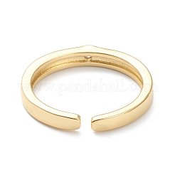 Кольца-манжеты из прозрачной латуни с кубическим цирконием RJEW-B033-06