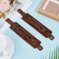2 bracelet en cordon large en cuir de vachette&nbsp;BJEW-CL0001-63A
