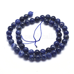 Природный содалит бисер нитей G-K224-01-8mm