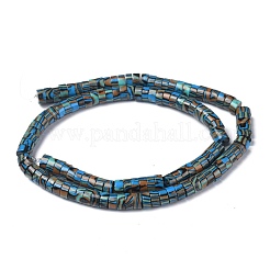 Fili di perle sintetiche blu malachite&nbsp;G-Z006-C14