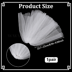 Manches d'épaule en maille polyester pour la mariée&nbsp;AJEW-WH0596-885A