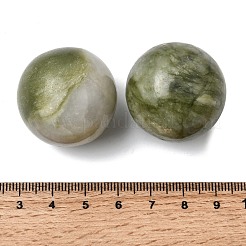 Натуральный китайский южный нефрит сферические бусины без отверстий&nbsp;G-I367-05-14