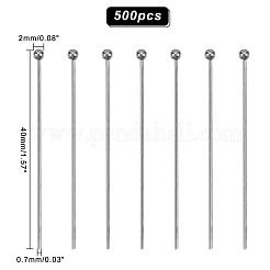 500 tête sphérique en acier inoxydable 304 pour la fabrication de bijoux artisanaux&nbsp;STAS-PH0003-18