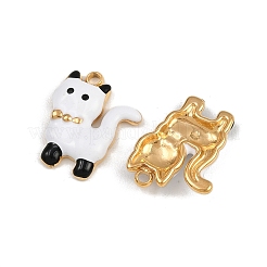 Брелоки для животных из нержавеющей стали 304 с белой эмалью STAS-P410-35A-G