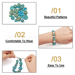 96шт 16 стиля покрытия акриловых бусин&nbsp;PACR-TA0001-09