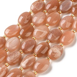 Натуральный персиковый лунный камень G-H005-A16-02