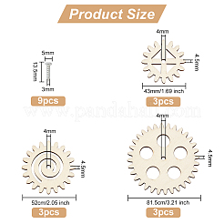 Незаконченные деревянные шестерни AJEW-OC0004-28