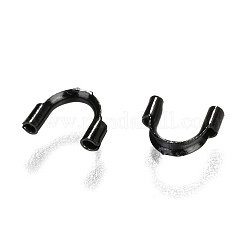PVD真空メッキ316外科用ステンレス鋼ワイヤーガーディアン  ブラック  6.3~7x4.5~5x1.5mm  穴：0.7mm.&nbsp;A-STAS-P221-18EB