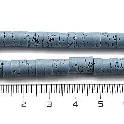 Нити бусин из натурального лавового камня G-K375-GM-01