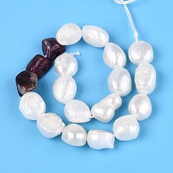 Натуральные турмалиновые самородки и нити бусин из натурального культивированного пресноводного жемчуга PEAR-N023-01A-11