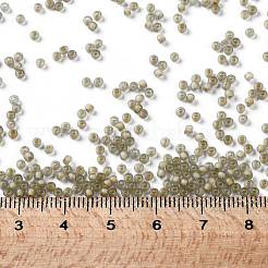 TOHOラウンドシードビーズ  日本製シードビーズ  （369fm）ベージュの裏地付きクリスタルマット  11/0  2.2mm  穴：0.8mm  約5555個/50g&nbsp;SEED-XTR11-0369FM