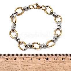 Ovale Gliederkettenarmbänder aus 304 Edelstahl für Damen&nbsp;BJEW-D377-01A