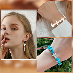 2 нити синтетических бирюзовых бусин нити TURQ-SC0001-06