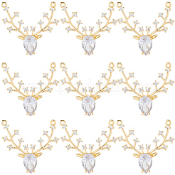 10шт латунные подвески с микропаве и кубическим цирконием&nbsp;FIND-BBC0004-28A-01