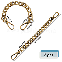 Алюминиевые плечевые ремни для сумок на цепочке&nbsp;FIND-PH0010-43AB