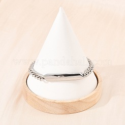 Браслеты из кубинской цепочки из нержавеющей стали 304 для мужчин и женщин&nbsp;BJEW-G766-05P-01