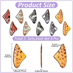 Наборы для самостоятельного изготовления подвесок из смолы в виде крыльев бабочки и ожерелий DIY-YW0012-22