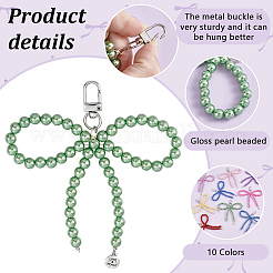 10шт 10-х цветный акриловый бант подвеска украшение&nbsp;HJEW-PH01952