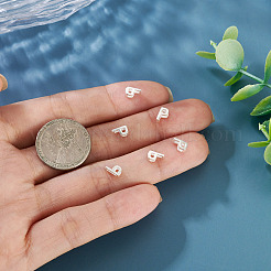 6 pièce de 925 perles initiales creuses en argent sterling&nbsp;STER-TA0001-53P