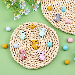 42 шт. 12 стильных экологически чистых силиконовых бусины для пищевых продуктов SIL-CA0001-31