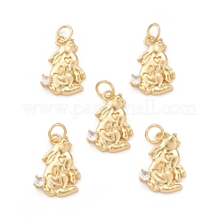 Кулоны из экологически чистой латуни с микропаве и кубическим цирконием KK-I698-36G