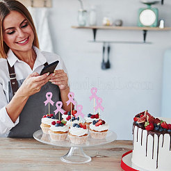 12 пакетик октябрь рак груди розовая лента осведомленность бумага блестки пудра вставки для торта DIY-CA0007-71