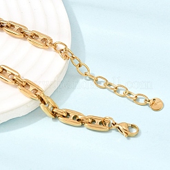 Collares de cadena de eslabones de acero inoxidable 304 para mujer&nbsp;LS-NJEW-G197-01G-02