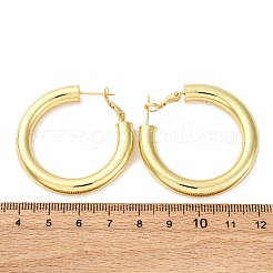 Латунные серьги обруча EJEW-Q048-01G