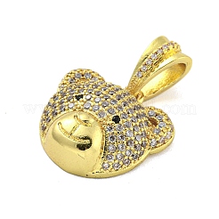 Латунные микропаве прозрачные подвески с фианитом KK-R159-04G