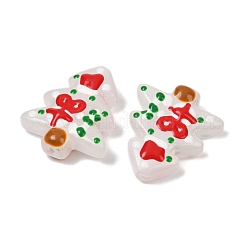 Бусины лэмпворк ручной работы новогодняя тема LAMP-I027-07O-01