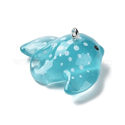 Pendentifs en résine transparente sur le thème des animaux marins&nbsp;RESI-D071-04I