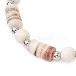 2шт синтетические бирюзовые бусины эластичные браслеты для мужчин и женщин BJEW-JB11885