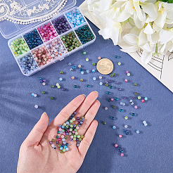 1000 Stück 10 Farben Backfarbe Glasperlen&nbsp;DGLA-PA0001-09A