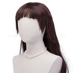 Ожерелье с нагрудником из натуральных жемчужных бусин класса А для девочек-подростков NJEW-JN03736