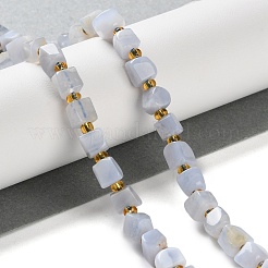 Натуральный голубой кружевной агат бисер нитей G-NH0036-01